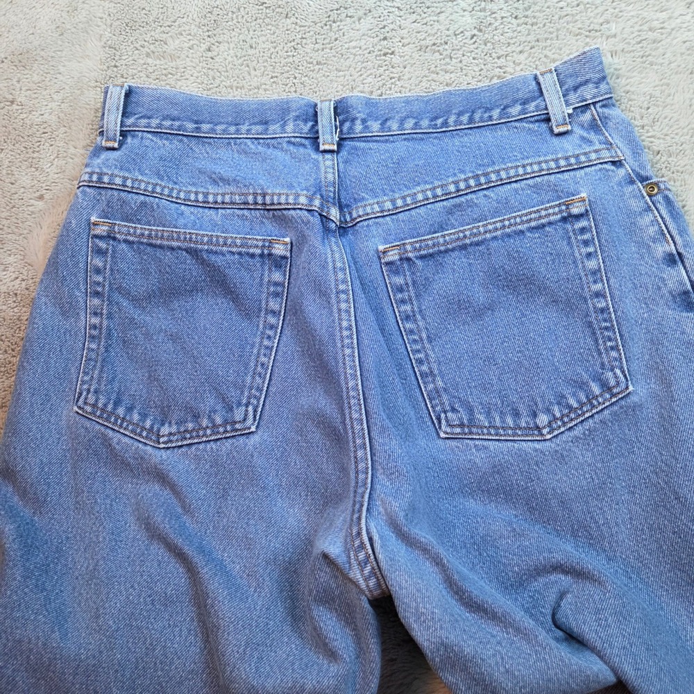 L.L. Bean‎ Original Fit Relaxed Jeans Womens 14 Reg Blue High Rise Straight Leg - Picture 8 of 9
